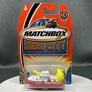 Vintage 2003 Matchbox Hero City Fire Hovercraft Toy Sealed Collectible NOS 97773
